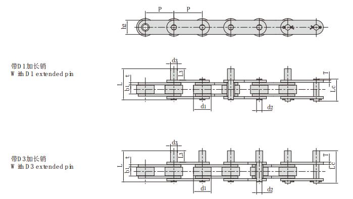 <font color='red'>P30</font>-D3F1_帶加長銷輸送鏈 輸