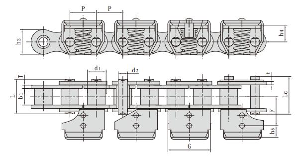 <font color='red'>08BSS</font>F32夾膜鏈_不銹鋼夾膜